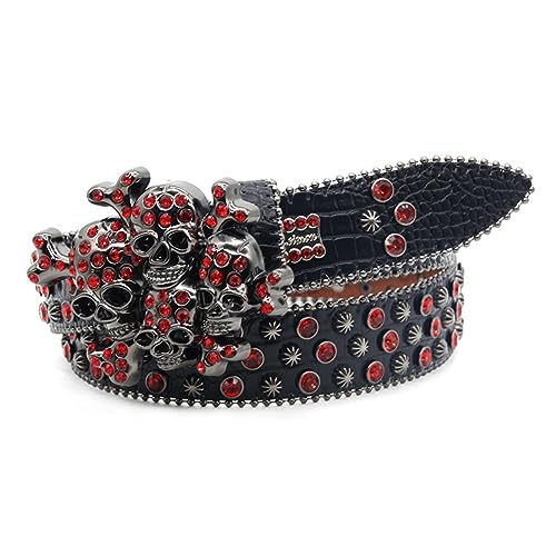 Ceinture en strass pour homme femme style western cowboy cowgirl boucle croix