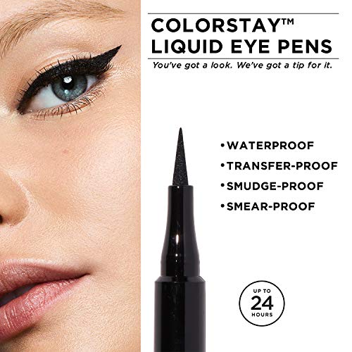 Image of REVLON Colorstay Sharp Line Liquid Eye Pen, 24 HRS, Waterproof, Smudge & Transfer Proof, Blackest Black