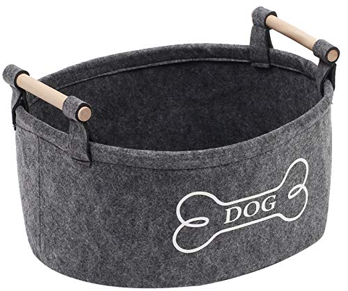 Hundespielzeug Aufbewahrungsbox Filz - Faltbar, Mit Griff, 38x25x18cm
