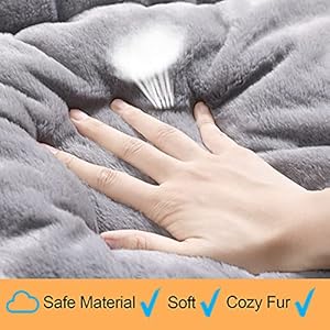   Dog-Beds-Crate-Pad-for-MediumLarge-Dogs-Fit-MetalUltra-Soft-Washable-Anti-Slip-Kennel-Pad-for-Dogs-Cozy-Sleeping-MatGray-36inch