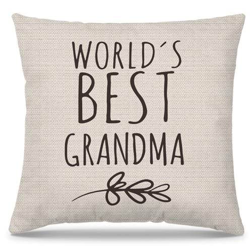 PUHEI Grandma Gifts Pillow Covers 18x18, Best Grandmother