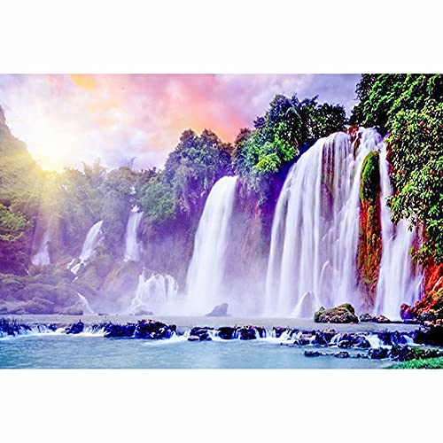 Broderie Diamant Cascade Grande Taille 50x100cm en Haute Définition