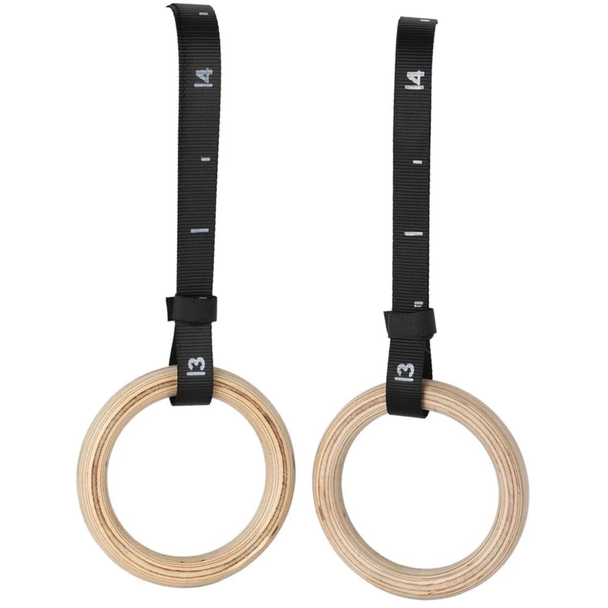 Toorx - Anelli Coppia anelli da ginnastica in legno di faggio con cinghie nylon regolabili