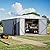 Greesum 10×14 FT Outdoor Storage Shed, Metal Storaged Sheds Without Floor, Tool Sheds with Lockable Doors and Sloping Roof for Garden, Patio, Backyard, Gray
