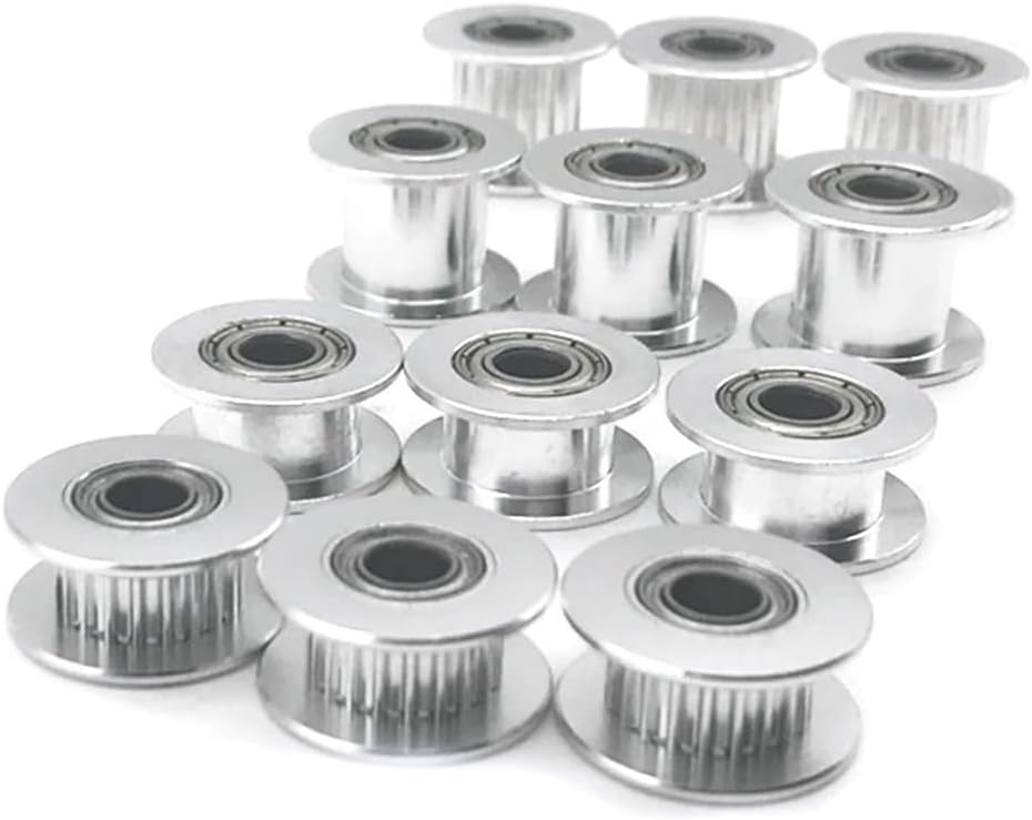 GT2 Timing Pulley Idler 22T 24T 25T 26T 28T 30T 32 Toothed Belt Bearing Aperture 3/4/5/6/7/8/9mm Synchronous Pulley Width 6/10mm(8mm with Teeth,35 Teeth_6MM)