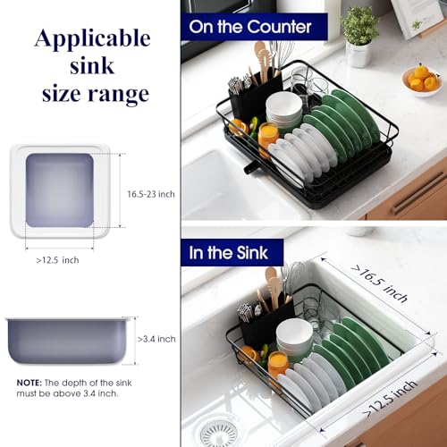 Kitsure USKI494 Dish Drying Rack- Space-Saving Dish Rack thumb #1