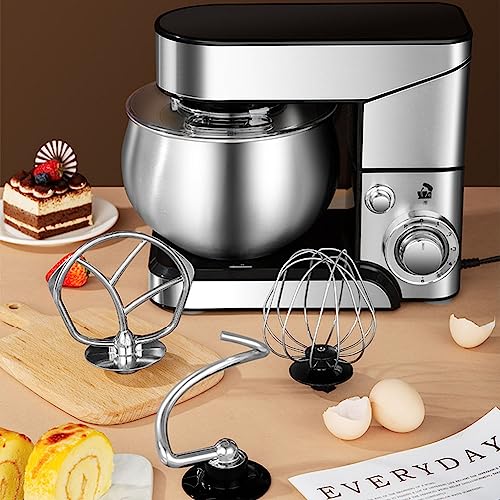 Electric Stand Mixer for Baking with 5L Bowl Tilt-Head Food Mixer with 6 Speeds and Pulse Setting Includes Dough Hook, Whisk, Beater for Mix, Blend, Whip and Knead Kitchen Baking Cakes, Batter, Bread - Image 5