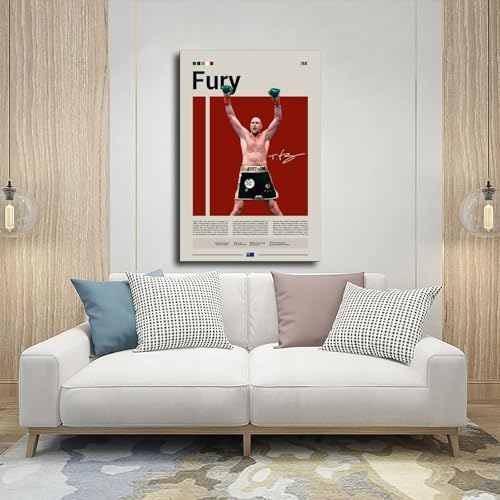 Poster Tyson Fury Boxing déco murale salon tableau toile