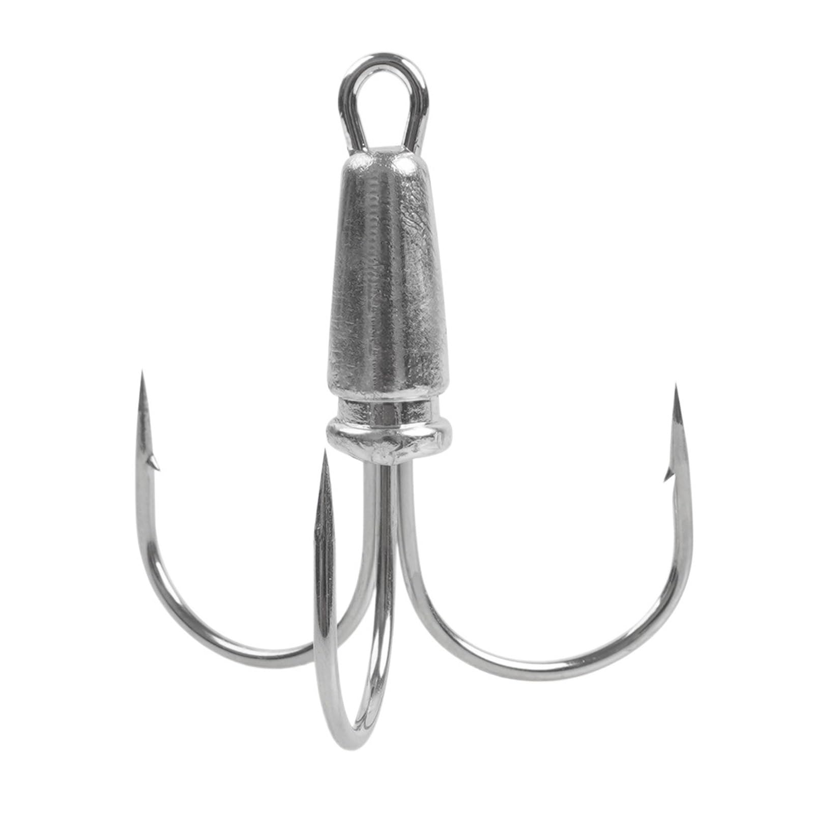 4 anzuelos triples con Peso for Pesca, de búnker Grande, Grandes, 12/0, 14/0