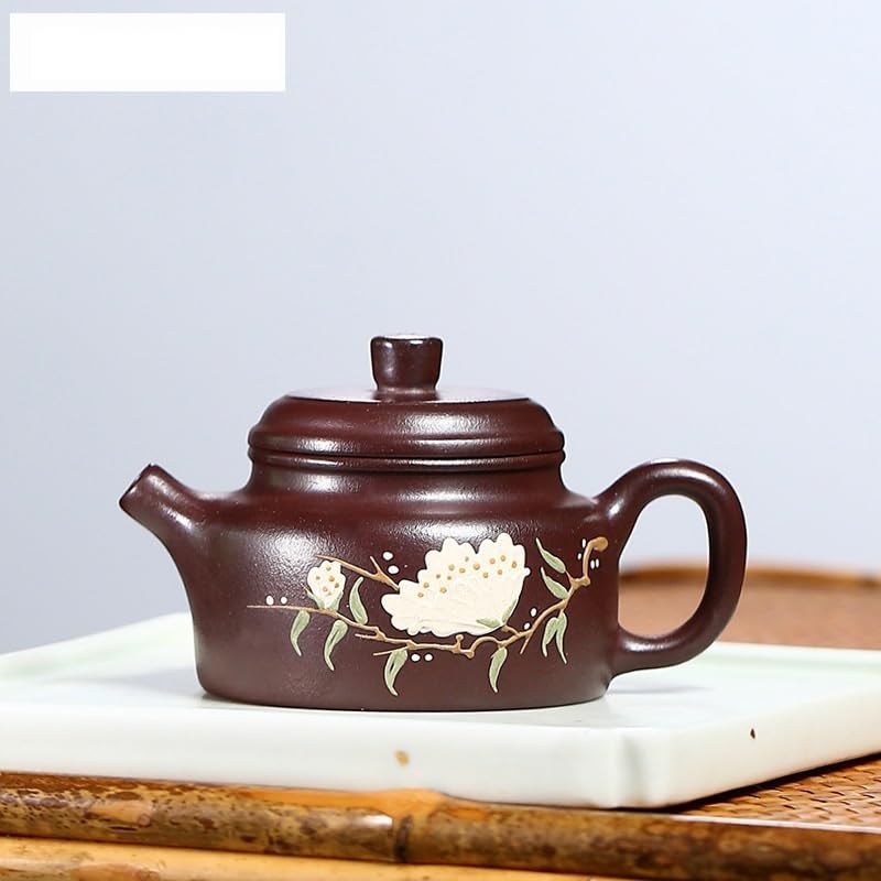 Teiere Teiere in Argilla Viola retrò da 110 ml Teiere Fatte a Mano Bollitore Zisha Set da tè Articoli for Bicchieri Forniture for tè Artigianali Caffettiera Teiera