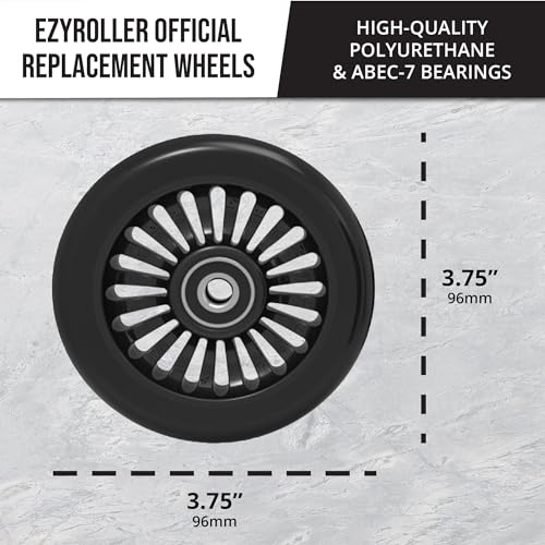 EzyRoller Replacement Wheels 96 mm - Set of 2 - Fits Classic, Drifter, and Junior Only - Thumbnail 2