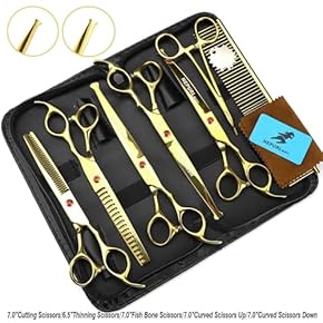 切れ味抜群☀快適に切れるプロ用トリミングシザートリマーペットママミングハサミ犬猫 スパッと快適に切れるプロ用ペットセニングシザートリマー