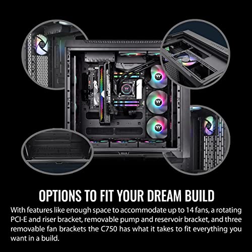 Caja PC CTE Thermaltake C750 TG ARGB Negro formato torre 5
