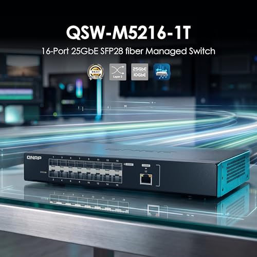 Image of QNAP QSW-M5216-1T-US 16-Port 25GbE Managed Network Switch