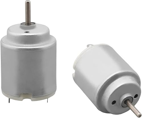 Fielect 2 piezas de motor de CC 1.5-6V 5000-20000RPM Micro Motor Mini motor eléctrico de eje redondo para barco RC DIY avión Juguetes Modelo DIY
