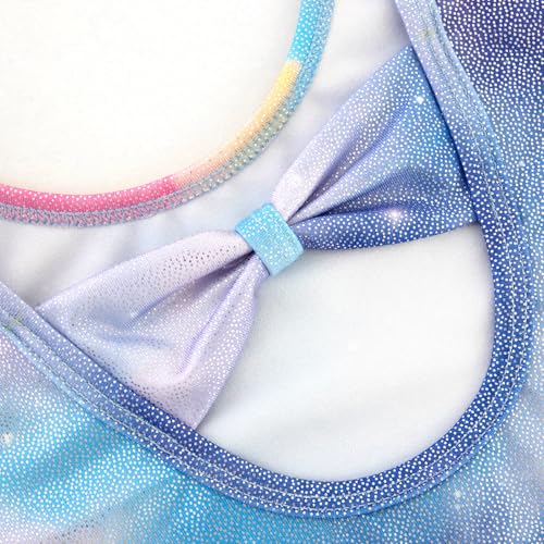 HOZIY Gymnastics Leotards for Girls with Shorts Biketards Dance Tumbling Outfits Matching Scrunchies 1-12 Years Old