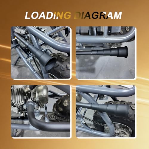 Image of Black 4 Stage Exhaust Header Pipe,For Predator 212cc 196cc Go Kart& Mini Bike, For Coleman Powersports CT200U,CT200U-EX,BT200X, For Honda GX160,GX200