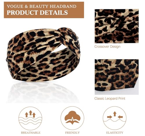 BELEVO Hair Bands for Women 6 Pcs Elastic Head Bands Boho Wide Soft Ladies Headband - Image 2