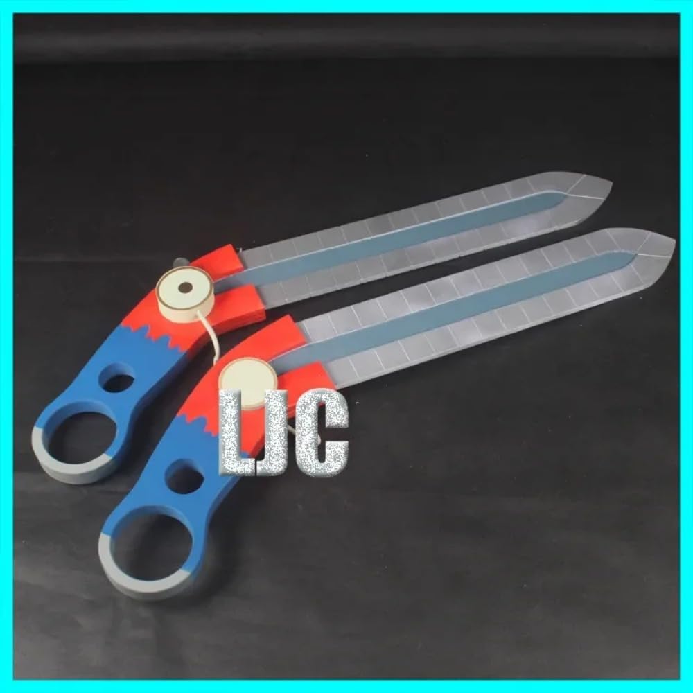Anime Kawai Rika Cutter Swords Replica Cosplay Props for Halloween Christmas Party, 100cm