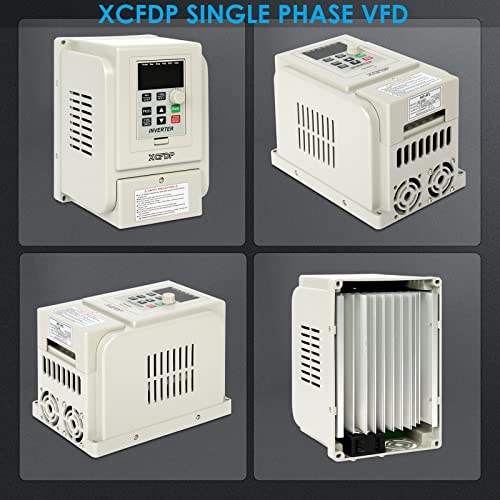 Xcfdp Ac 220V/2.2Kw 3Hp Variable Frequency Drive,12A Vfd Inverter Single Phase To 3 Phase Frequency Converter For Spindle Motor Speed Control(Single-Phase Input, 3 Phase Output) #TOP5