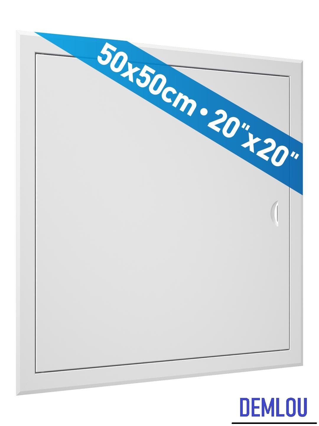 Trappe de Visite Acier Blanc RAL 9016 Magnétique – 50 x 50 cm. | Très grand format carré - fermeture magnétique - mur plafond - large ouverture pour maintenance technique