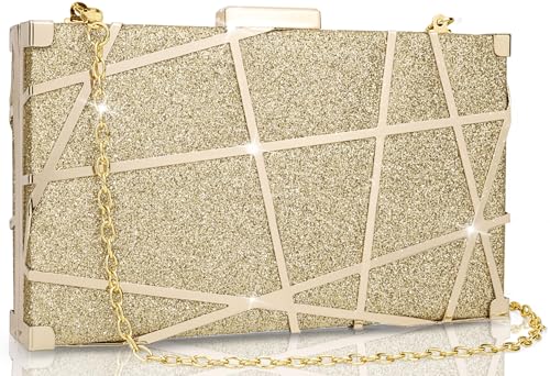 Image of Farcauo Evening Bag Small Clutch Purses Leopard Purse Formal Wedding Handbag for Women Fashion Crossbody Bags With Chain