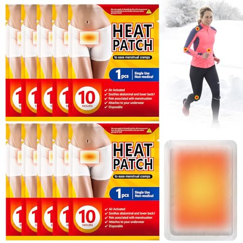 Parche calefactor menstrual, Parches de Calor, Almohadilla térmica menstrual portátil para mujeres, Calentador de Cuerpo para hogar al aire libre, Paquete de 10