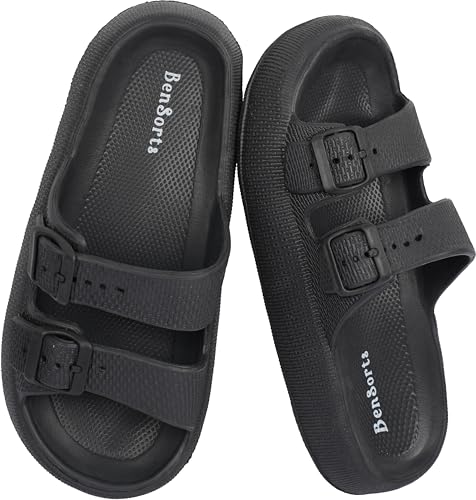 Image of BenSorts Pillow Sandals for Women Men Thick Sole Adjustable Buckles EVA