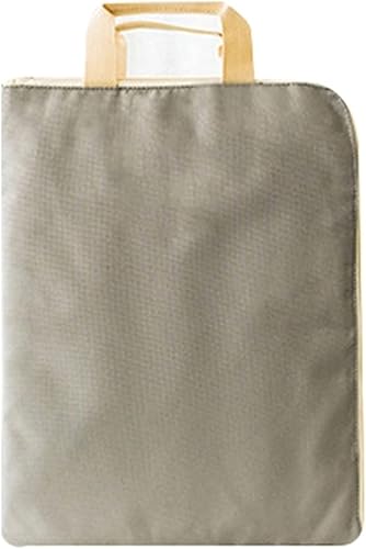 Miniatura 7 de Carpeta de archivos de mano con cremallera, carpeta de archivos de lona, bolsa portátil para documentos, ideal para oficina, escuela, negocios,