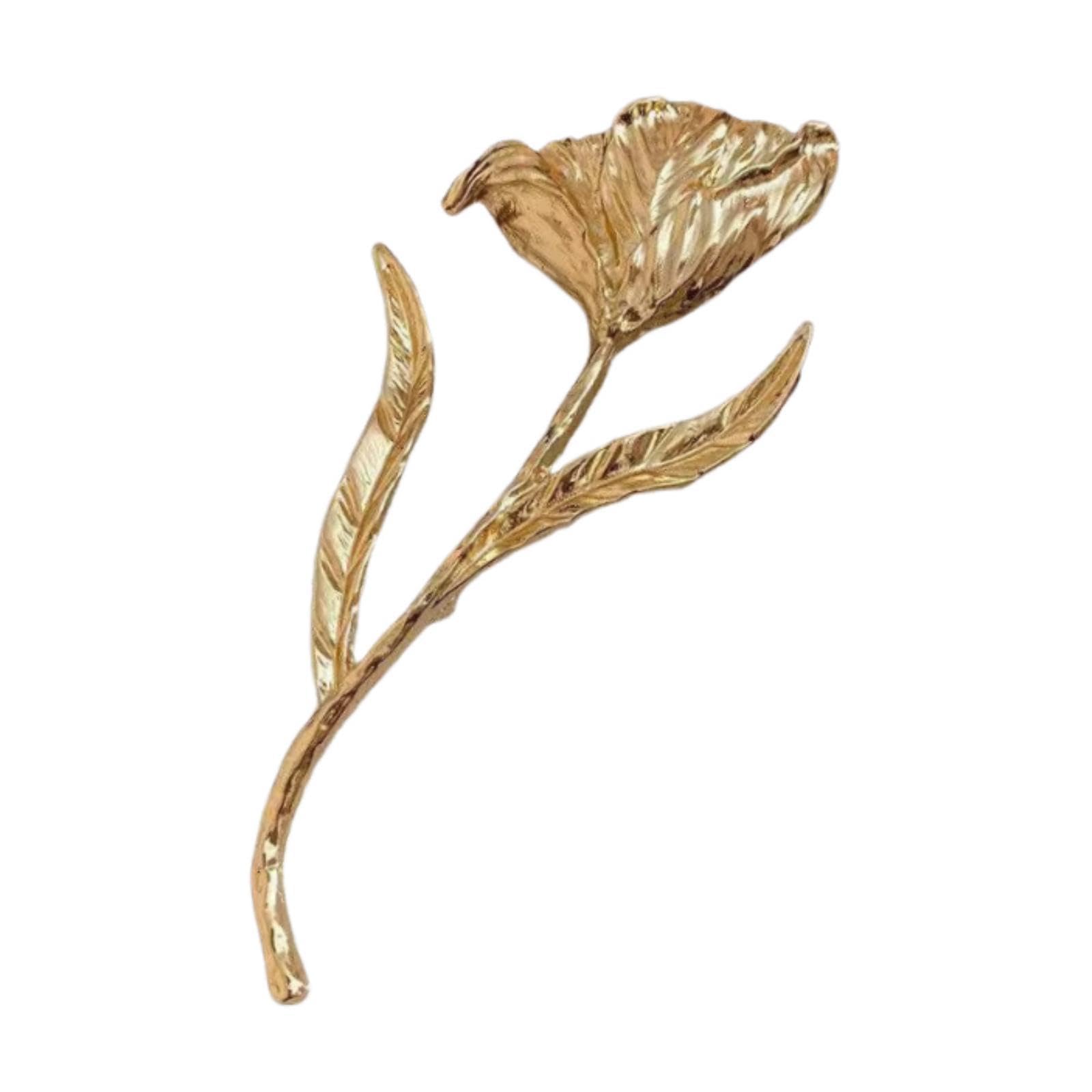styleheaven over Size Metal Floral Leaf Brooch for Ceremony Formal Gatherings Daily Wear golden |Jewelry & Watches | Fashion Jewelry | Pins & Brooches-picture-47