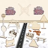 EIKEJI Porta Elfo Natale Kit,19 Pezzi Porta Elfo Natale Accessori per Porta Gnomo Natale, Elfo Natale in Miniatura, Porta Elfo Natalizio Legno per Casa delle Bambole in Miniatura