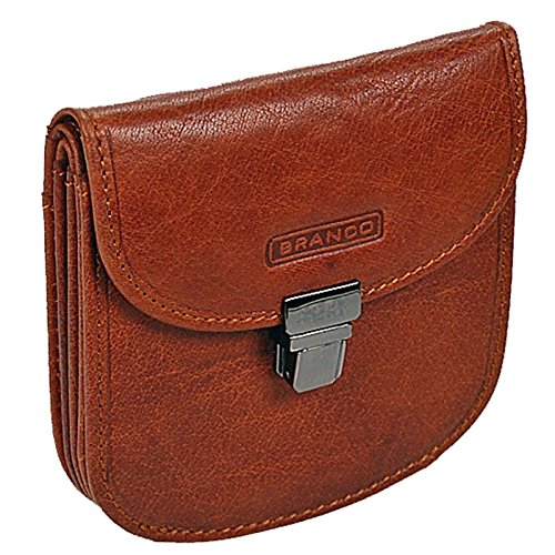 Branco Damen Geldbörse Leder Damenbörse Börse Portemonnaie Geldbeutel GoBago (Cognac) Cover