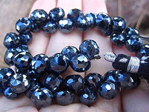 Spinel noir perles facettées AAA oignon pour remplacer les pierres ternes