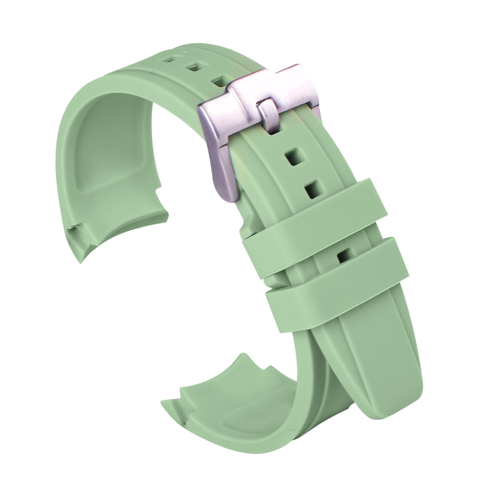 uEmohWatch Band for Moonswatch Watch, Curved No Gap Soft Silicone Strap for Omega X Swatch Moonswatch Speedmaster 20mm Watch, Quick Release Watch Replacement Strap Men Women