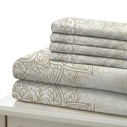 Housse de couette mandala 135x200 microfibre avec parure lit single