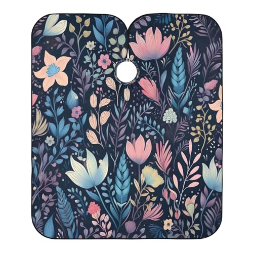 Capa de corte de cabello profesional impermeable con patrón floral y cierre ajustable de broche para estilismo y peluquería miniatura 2