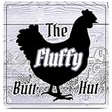 Chicken Coop Signs,Hen House Sign The Fluffy Butt Hen Rooster Shelter Hut Coop Farm Home Kitchen...