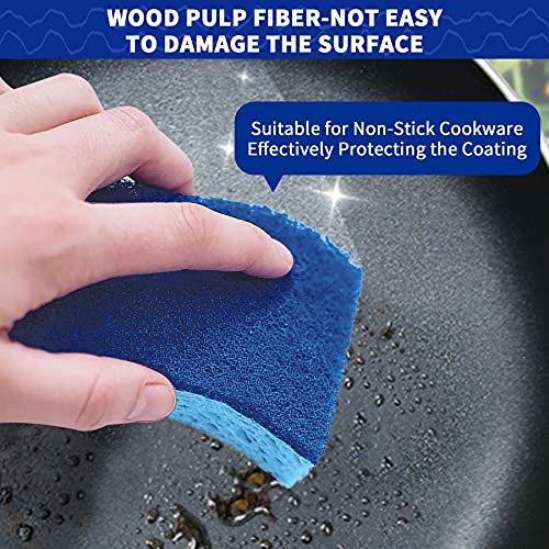 Image of CELOX 24 Pack Non-Scratch Dish Sponge, Dual Sided Kitchen Sponges for Dishes, Long Lasting Dishwashing Household Cleaning Sponges for Kitchen, Easy to Dry and Reusable