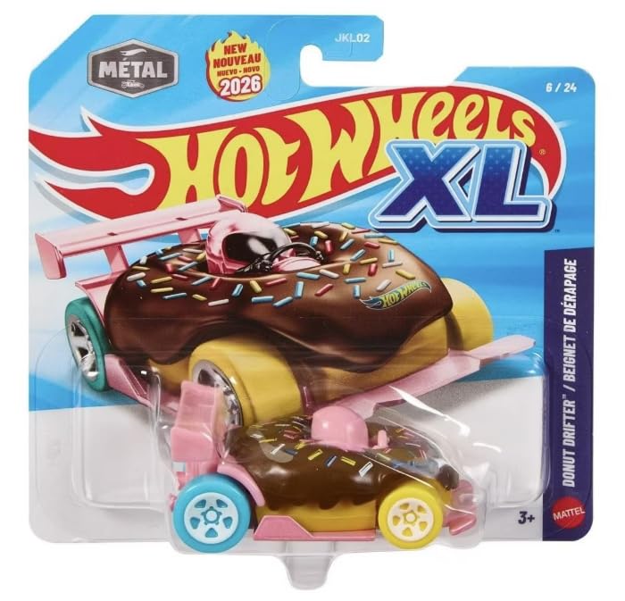 Hot Wheels XL Donut Drifter 6/24 New for 2026! 1:43 Scale Diecast Toy Vehicle