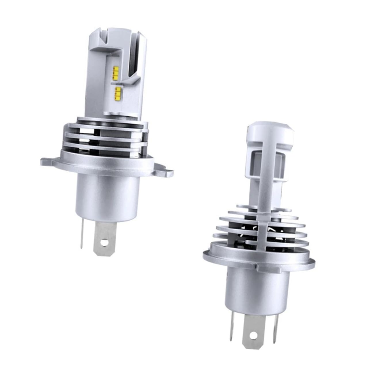 Lampadine LED H4 9003 55w 5000lm 6500k in Lega di Alluminio 2 Pezzi per Fari Auto Anteriore Sinistro e Destro Consumo Basso Luminosità Ottimale