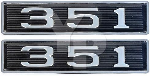 351 Chrome Plated Hood Scoop Emblems - Pair