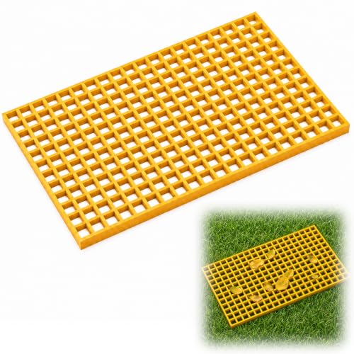 Image of Cinnvoice 1 Pcs FRP Molded Grating Panel, 3ft X 2ft X 1.5in, Yellow