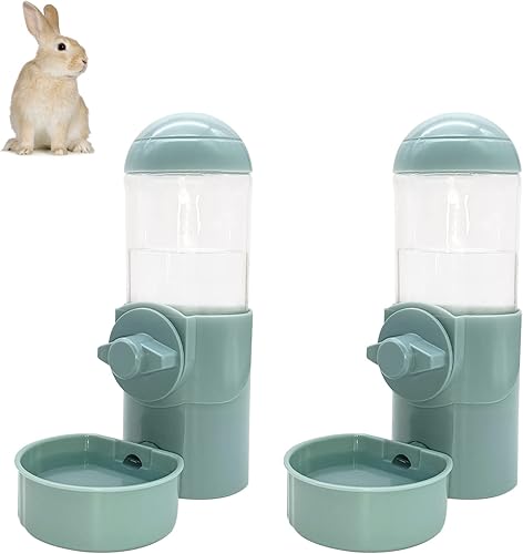Hamiledyi Botella de agua de conejo de 17 onzas, dispensador automático de agua colgante de conejo, cuenco de agua para chinchillas, comedero de