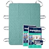 Empapadores Cama Adultos Lavable Empapadores Bebe Protector Colchon Impermeable Pipi Stop Cambiador Desechable Empapador con Alas Protector Cama Empapador (Asas, Pack 2)