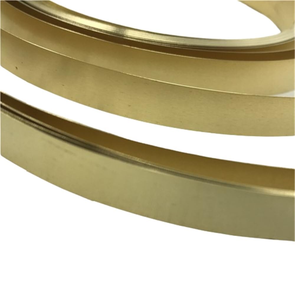 Drut ze złotej folii Płyta z folii mosiężnej - 8 mm H62 Cienka blacha mosiężna Taśma do wyrobu biżuterii i projektów DIY - 1 szt.(1.0x8x2000mm)