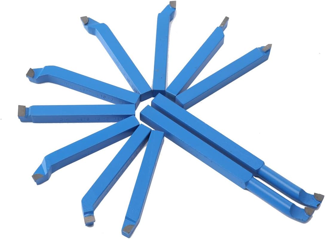 11pcs Metal Lathe Tool Carbide Tip Tipped Cutter Tool Bit 10 * 10mm