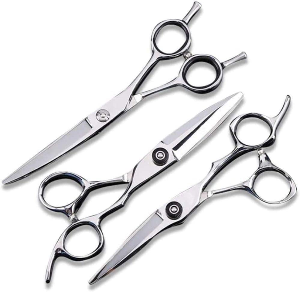 Ciseaux de coiffure de 6 pouces professionnels avec design diamant bleu pour salon de coiffure