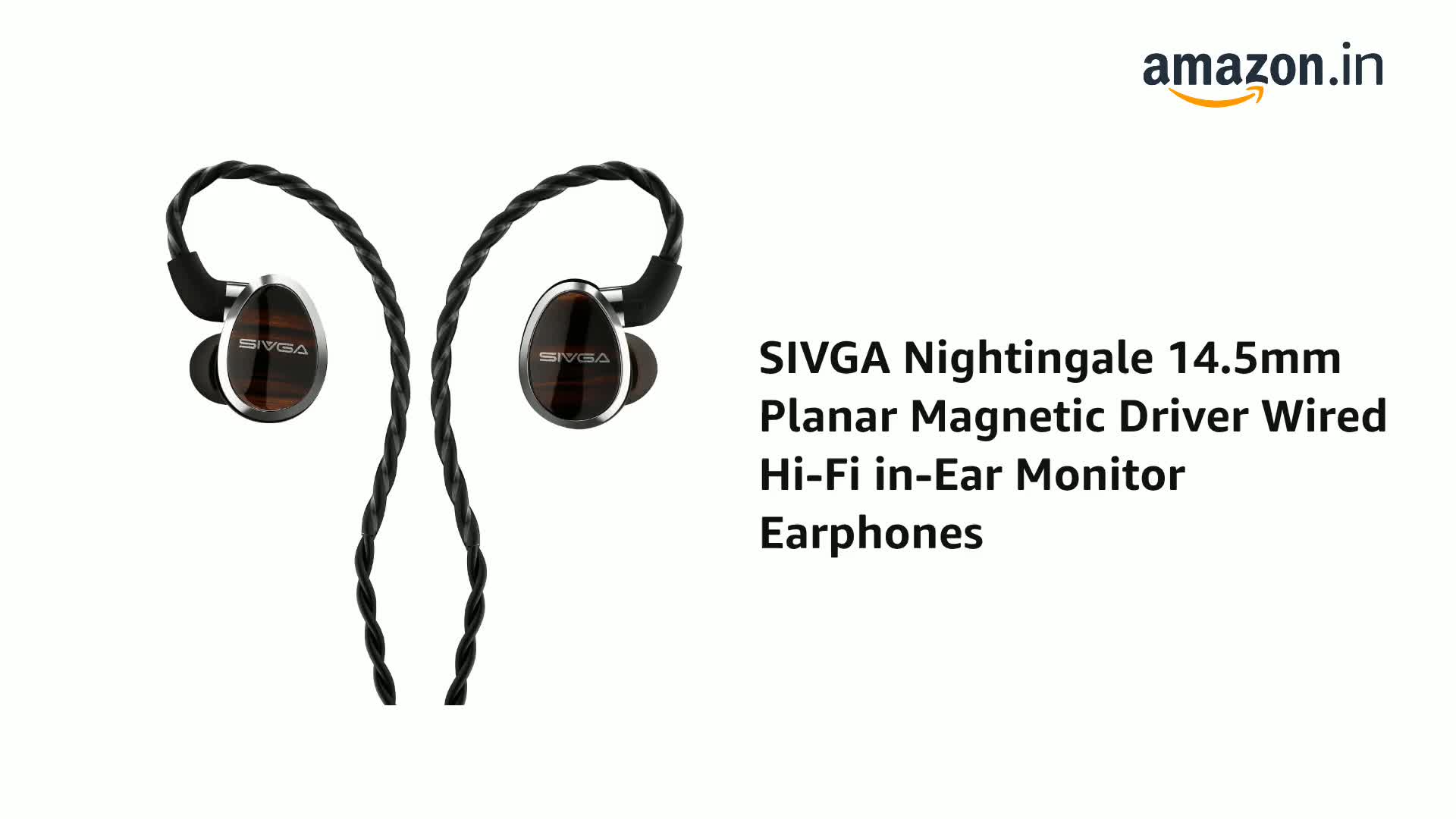 SIVGA Nightingale 14.5mm Planar Magnetic Driver Wired Hi-Fi in-Ear 