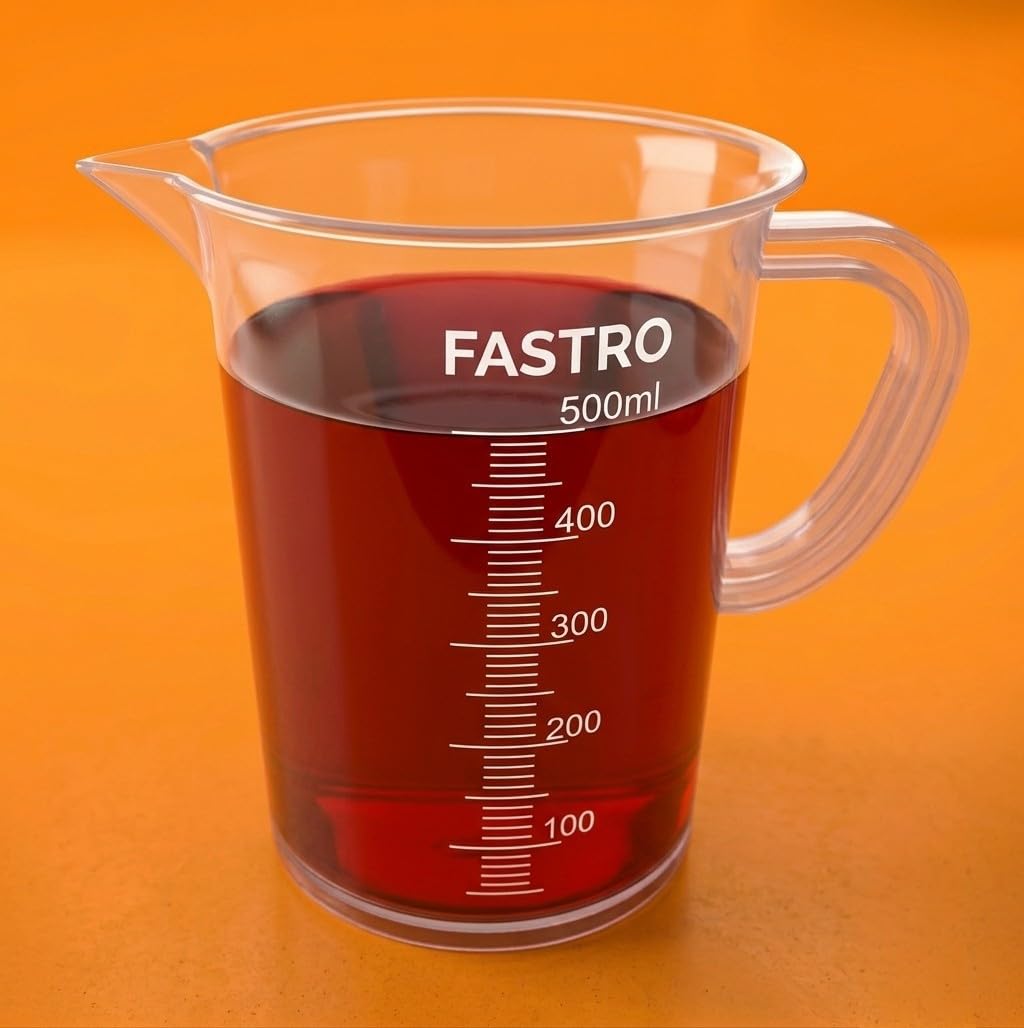 1000ml Measuring Jugs - Clear Plastic with Handles -12