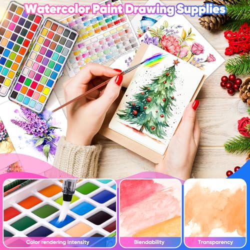 Taotree PAINT 100 COLORS Watercolor Paint Set 100 Colors thumb #4